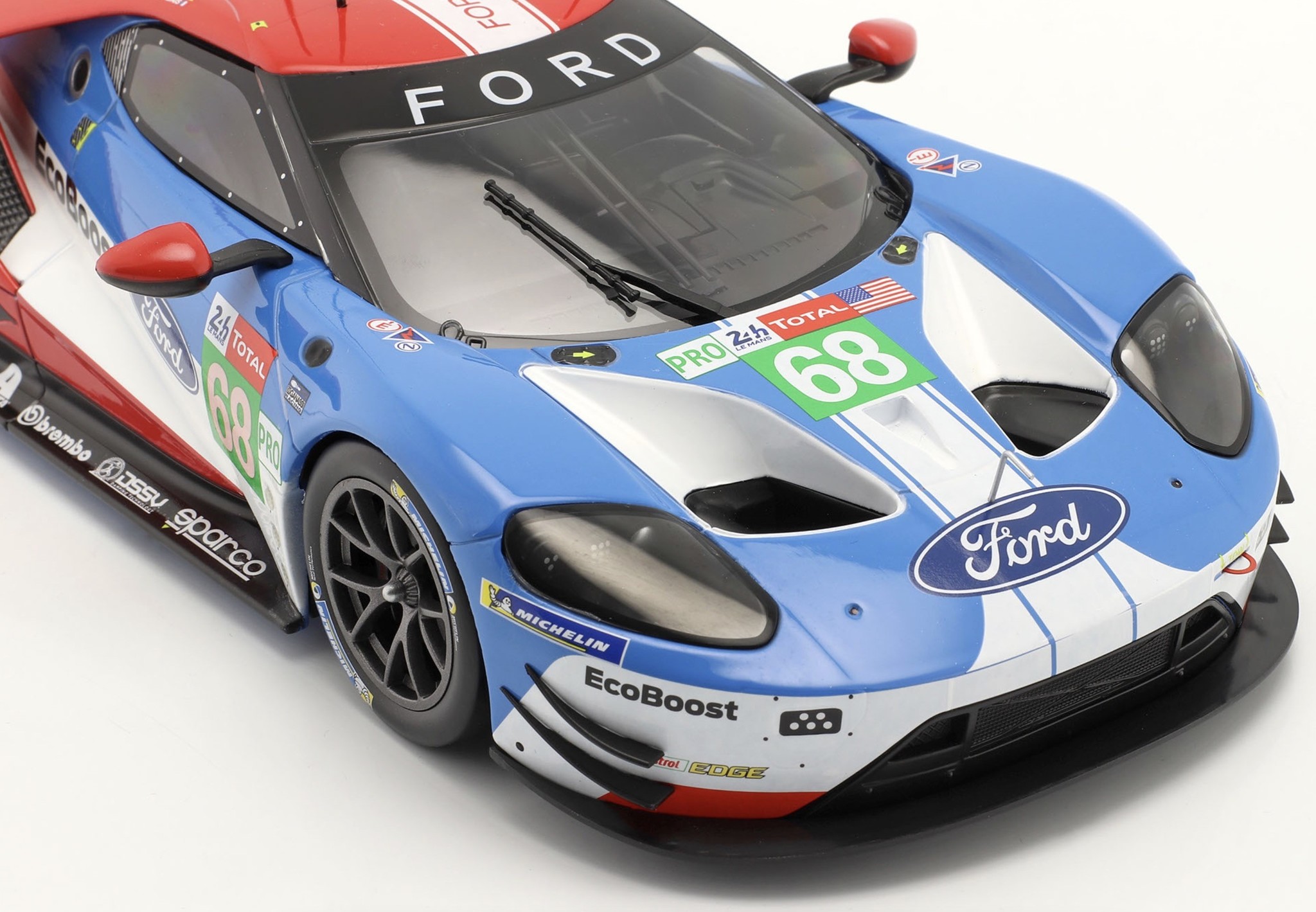 Schaalmodel 1:18 Ford GT #68 Ford Chip Ganassi Team USA 24H Le Mans 2019 IXO