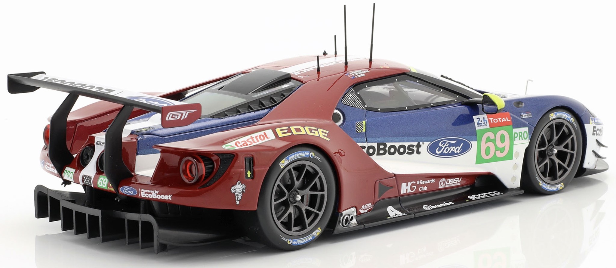 Schaalmodel 1:18 Ford GT #69 Ford Chip Ganassi Team USA 24H Le Mans 2019 IXO