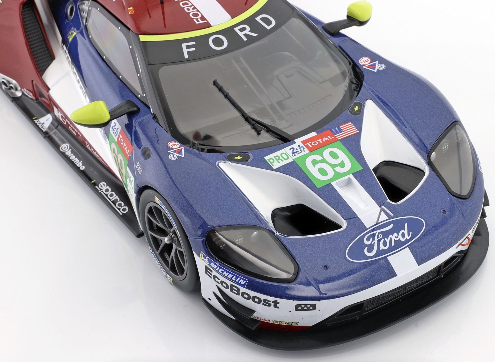 Schaalmodel 1:18 Ford GT #69 Ford Chip Ganassi Team USA 24H Le Mans 2019 IXO