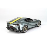 Modellauto 1:18 Ferrari 812 Competizione 2021 Grigio Coburn with Giallo Fly Stripe BBR