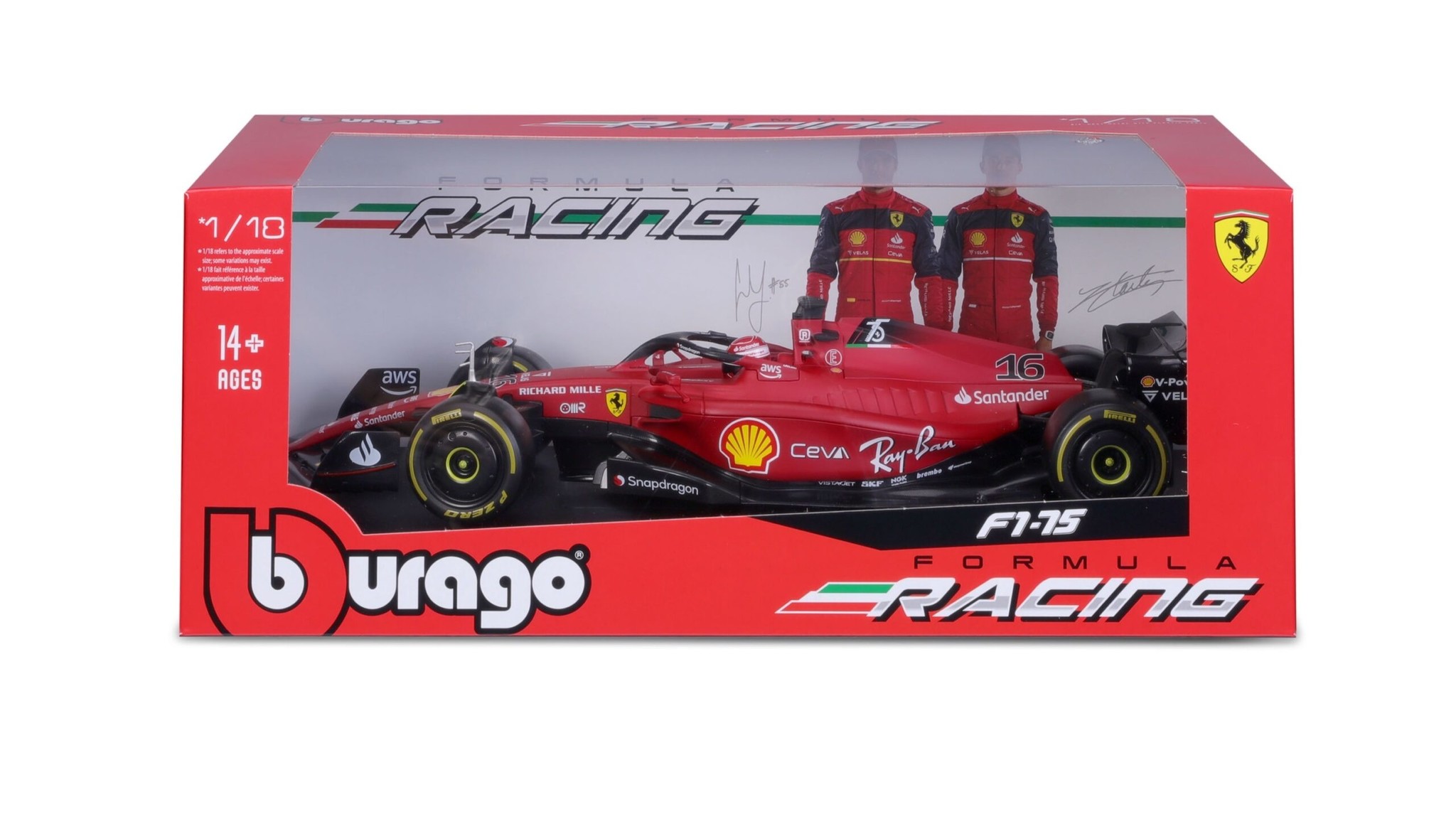 Sammlermodel 1:18 Ferrari F1-75 #55 C. Sainz 2022