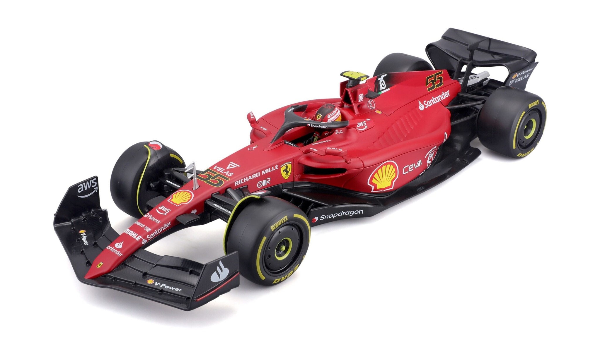 Schaalmodel 1:18 Ferrari F1-75 #55 C. Sainz 2022