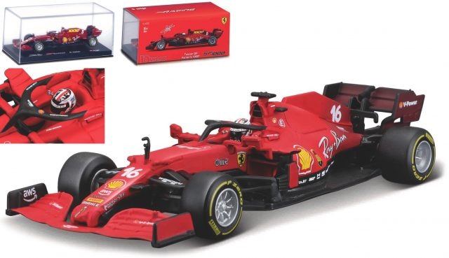 Modellauto 1:43 Scuderia Ferrari SF21 Charles LeClerc 2021 Bburago