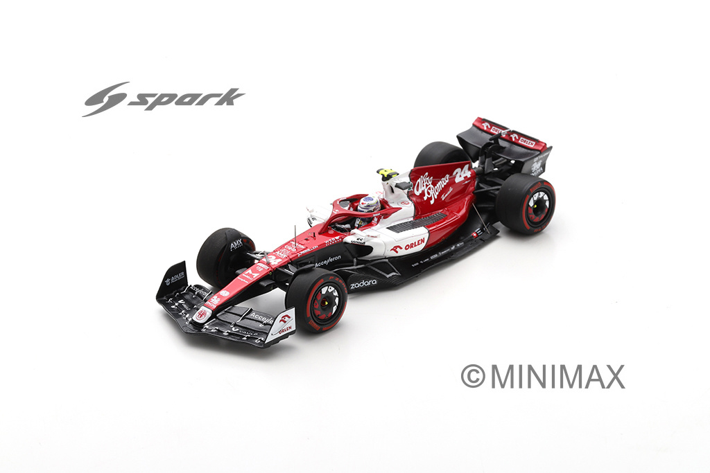 Modellauto 1:43 Alfa Romeo F1 Team Orlen C42 #24 Guanyu Zhou Bahrain 2022 Spark