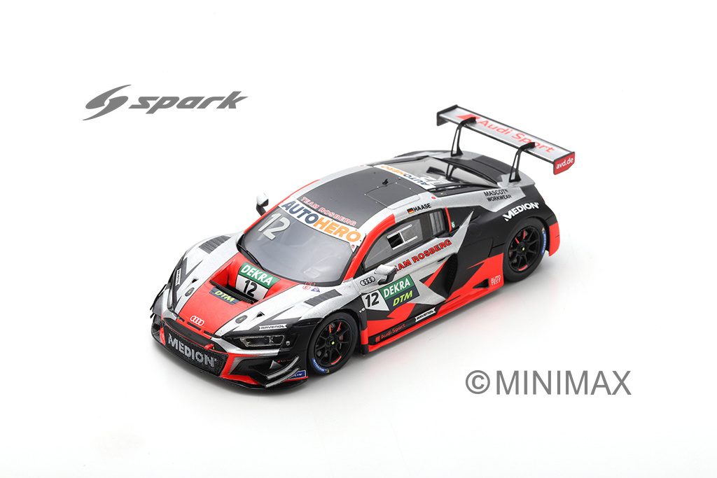 Schaalmodel 1:43 Audi R8 LMS GT3  DTM #12 Team Rosberg Nürburgring 2021 Spark