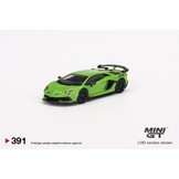 Modellauto 1:64 Lamborghini Aventador SVJ Verde Mantis MiniGT