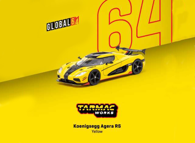 Schaalmodel 1:64 Koenigsegg Agera RS 'ML' Yellow - Tarmac Works