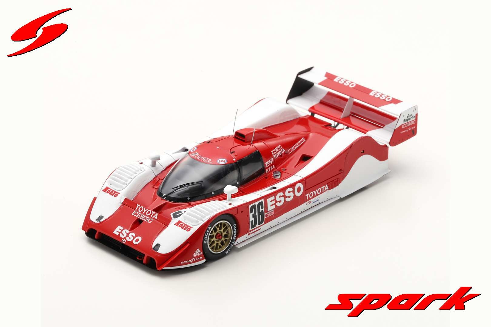 Schaalmodel 1:43 Toyota TS010 #36 Winner 500km Mine 1992 G. Lees - J. Lammers Spark