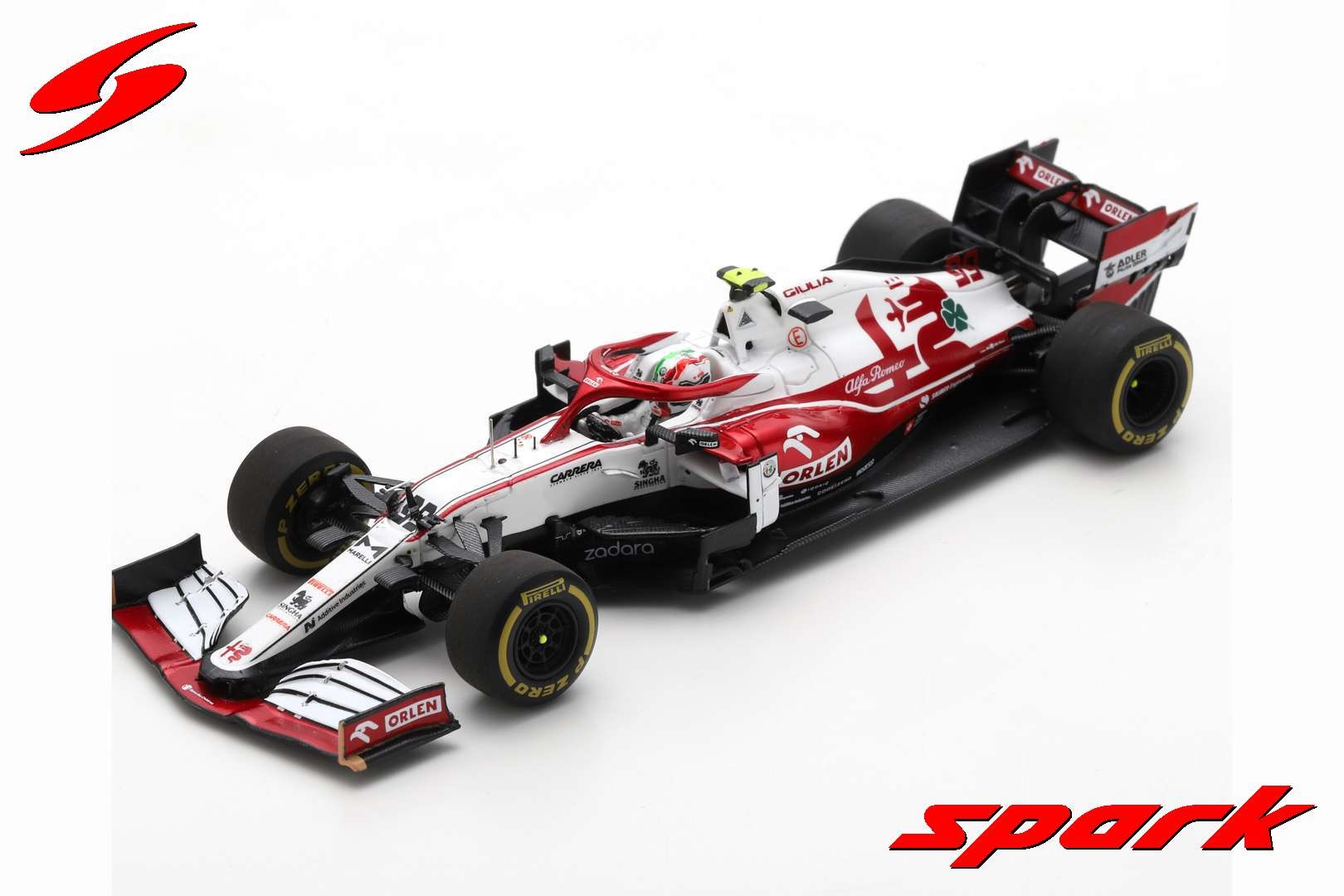 1:43 Alfa Romeo Racing Orlen C41 #99 Antonio Giovinazzi Bahrain 2021 Spark