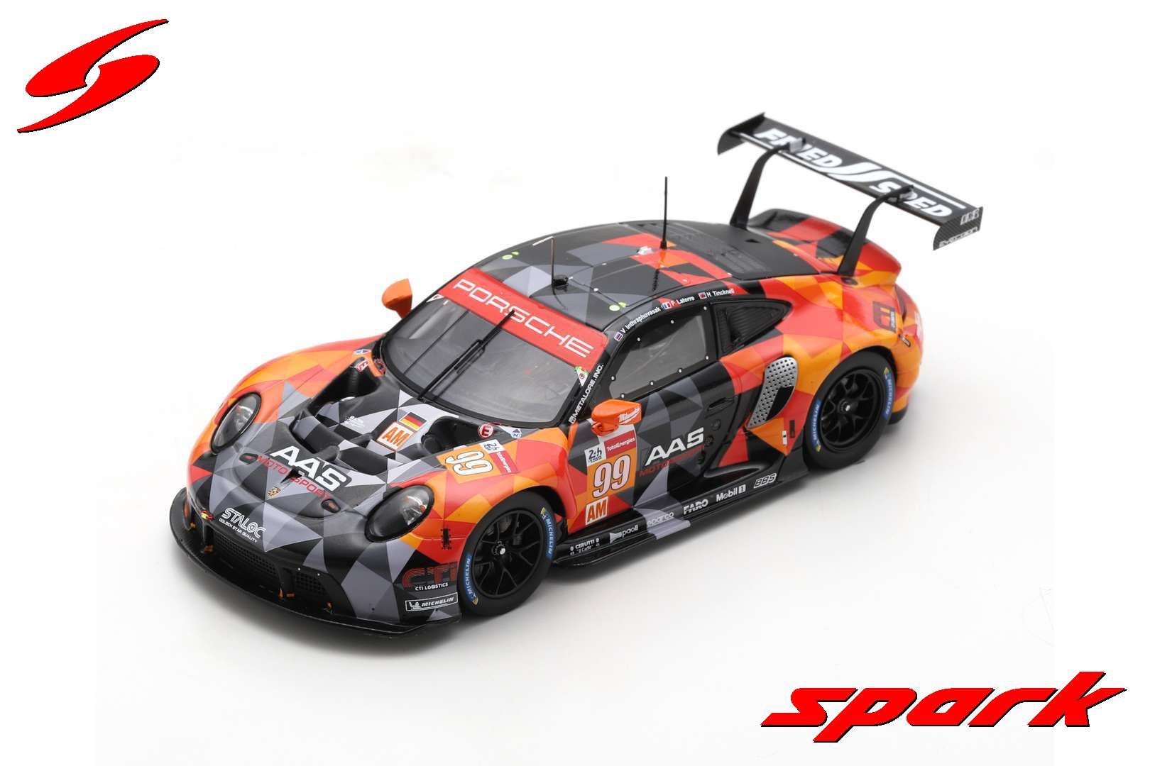 Schaalmodel 1:43 Porsche 911 RSR-19 #99 Proton Racing 24H Le Mans 2021 Spark