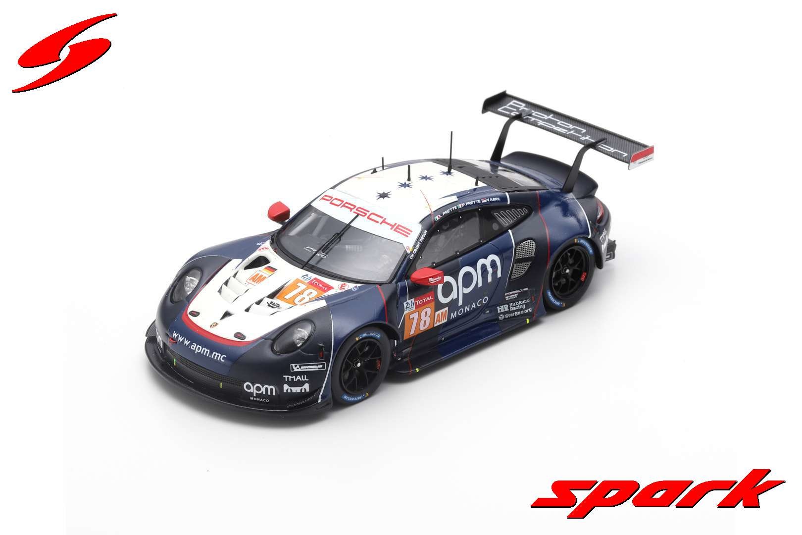 1:43 Porsche 911 RSR #78 Proton Competition 24H Le Mans 2019 Spark