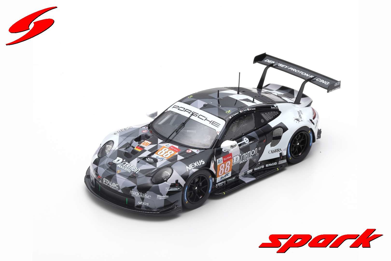 Modellauto 1:43 Porsche 911 RSR-19 #88 Dempsey-Proton Racing Pole Position 24H Le Mans 2019 Spark