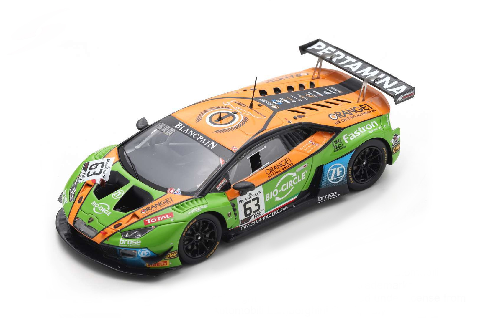 1:43 Lamborghini Huracan GT3 Evo #63 GRT Grasser Racing Team 24H Spa 2019 Spark