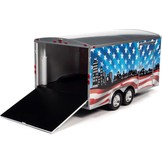 1:18 Enclosed Trailer Patriotic Patriotic Brave & Bold