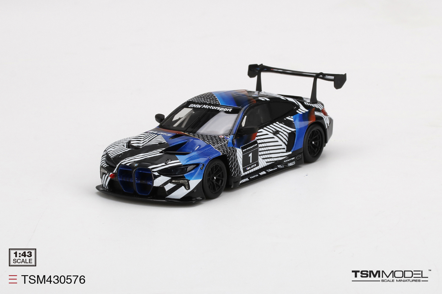 Modellauto 1:43 BMW M4 GT3 Test Car Camouflage Ver.1 TSM