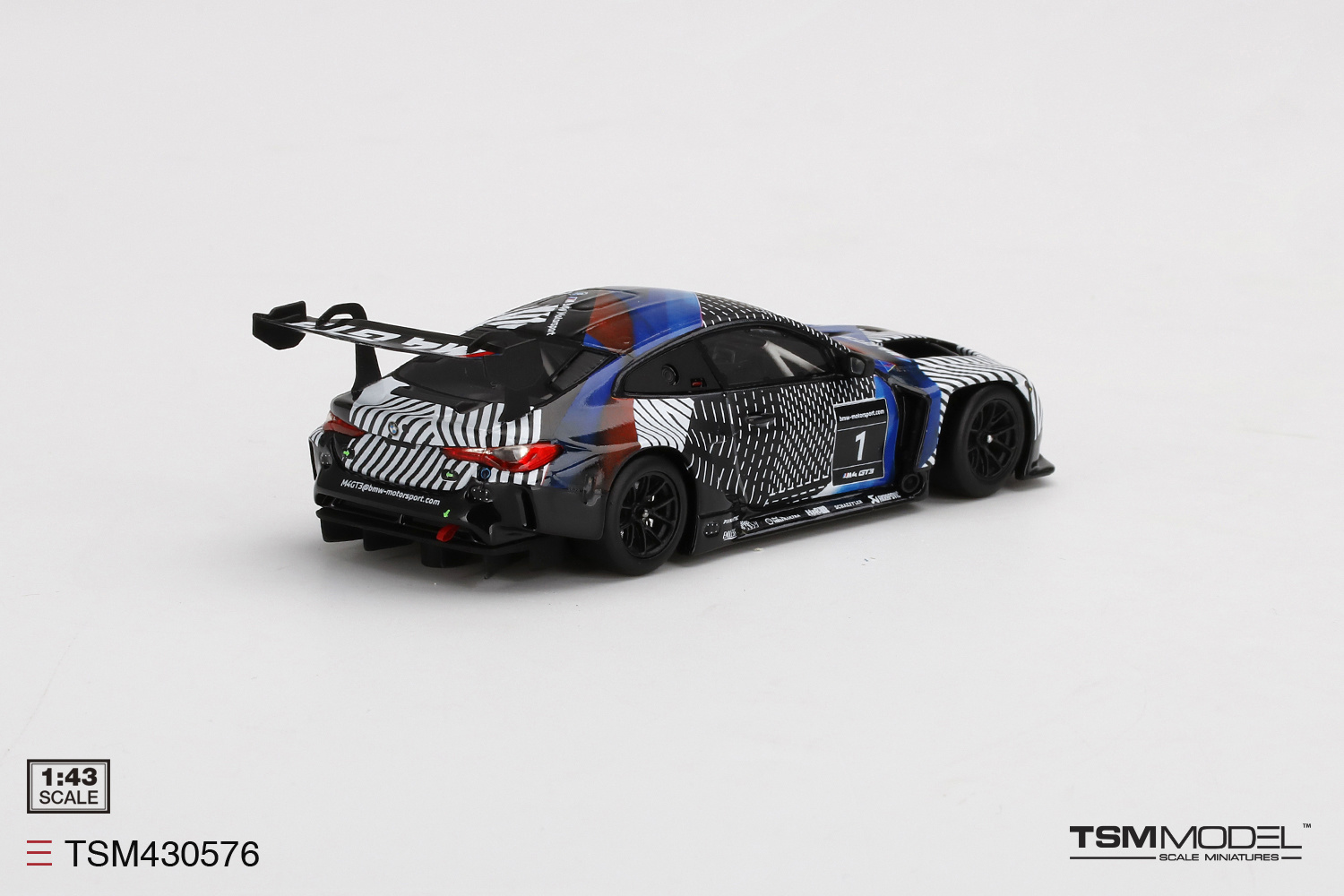 Modellauto 1:43 BMW M4 GT3 Test Car Camouflage Ver.1 TSM
