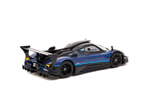 Schaalmodel 1:64 Pagani Zonda Revolucion Blue Metallic Tarmac Works