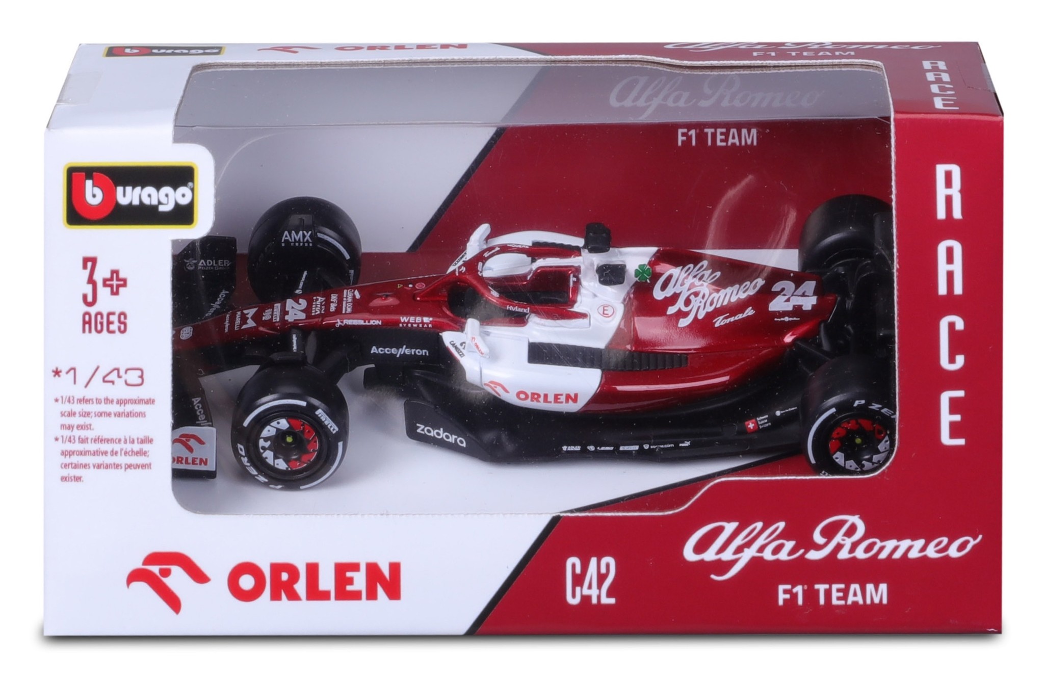 1:43 Alfa Romeo F1 Team Orlen C42 Guanyu Zhou 2022 *Ohne Fahrerfigur*