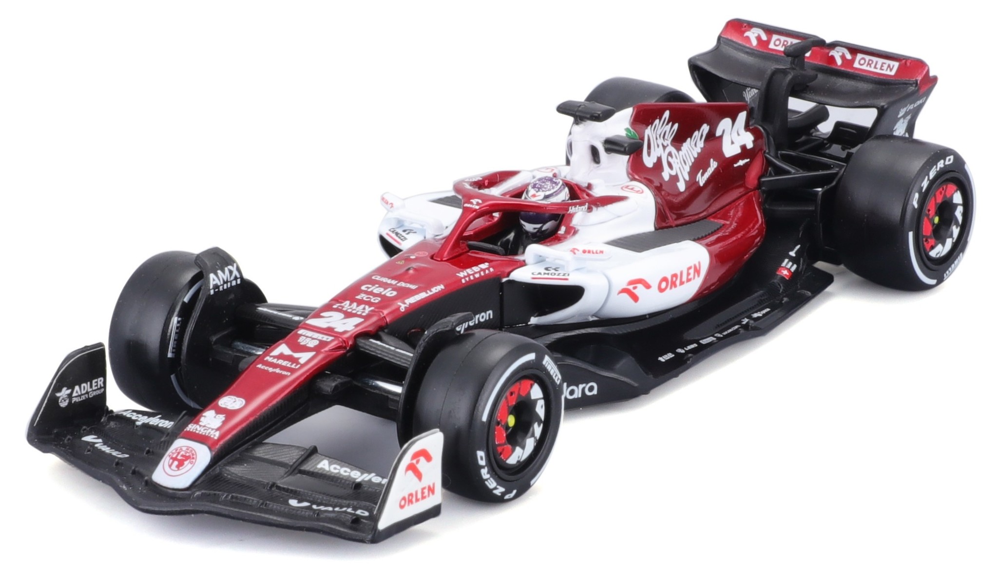 1:43 Alfa Romeo  F1 Team Orlen C42 Guanyu Zhou 2022 *Met figuur*