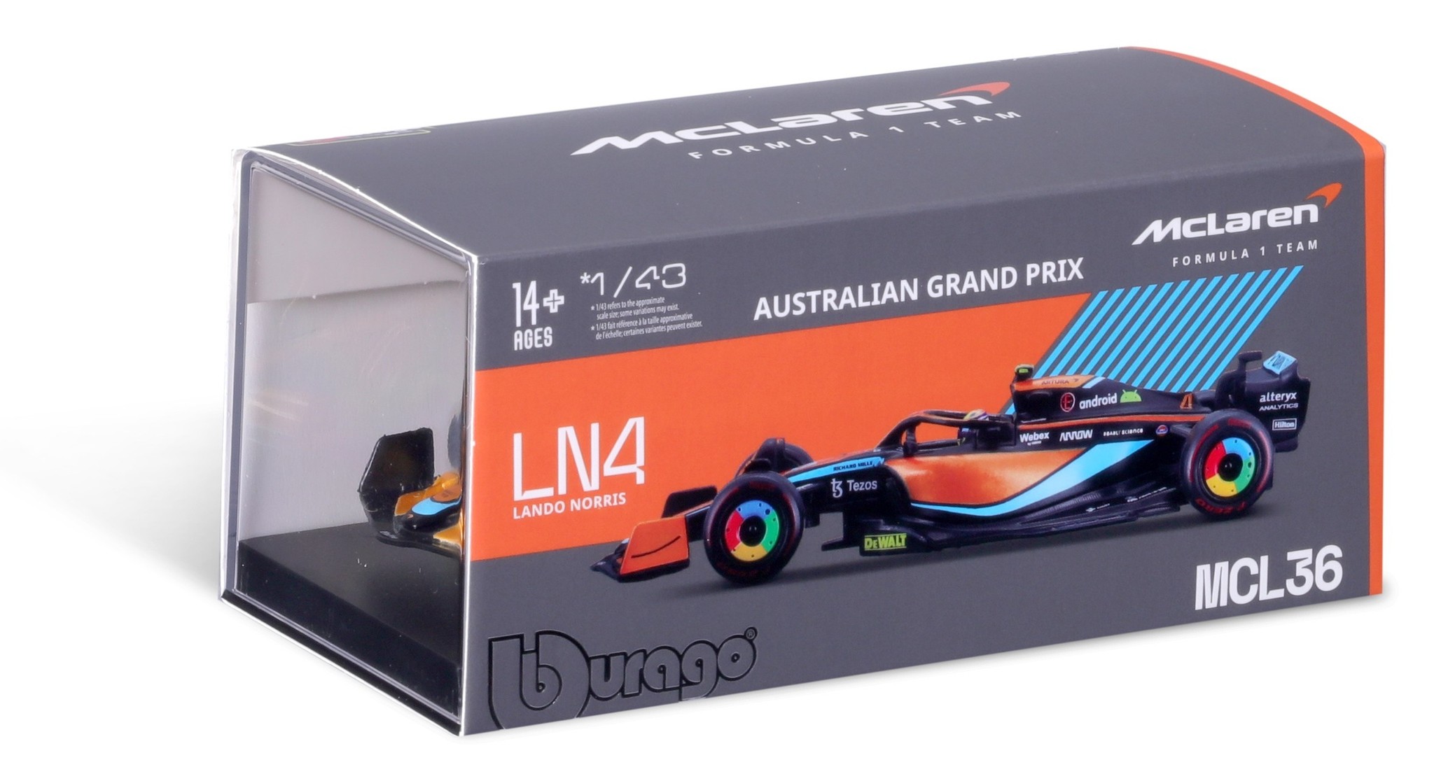 1:43 McLaren MCL36 Lando Norris *With driver figure*