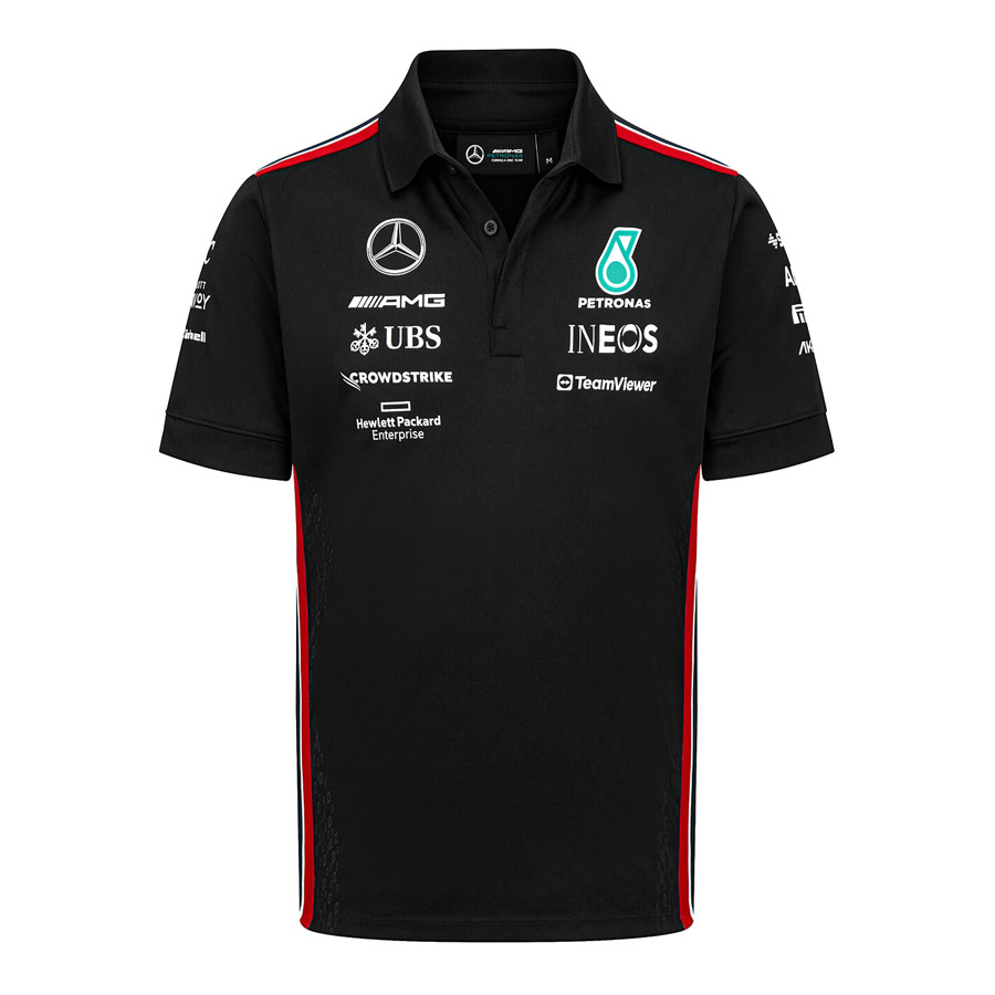 'Adult' Mercedes AMG Petronas Team 2023 Polo Mens 'Zwart'