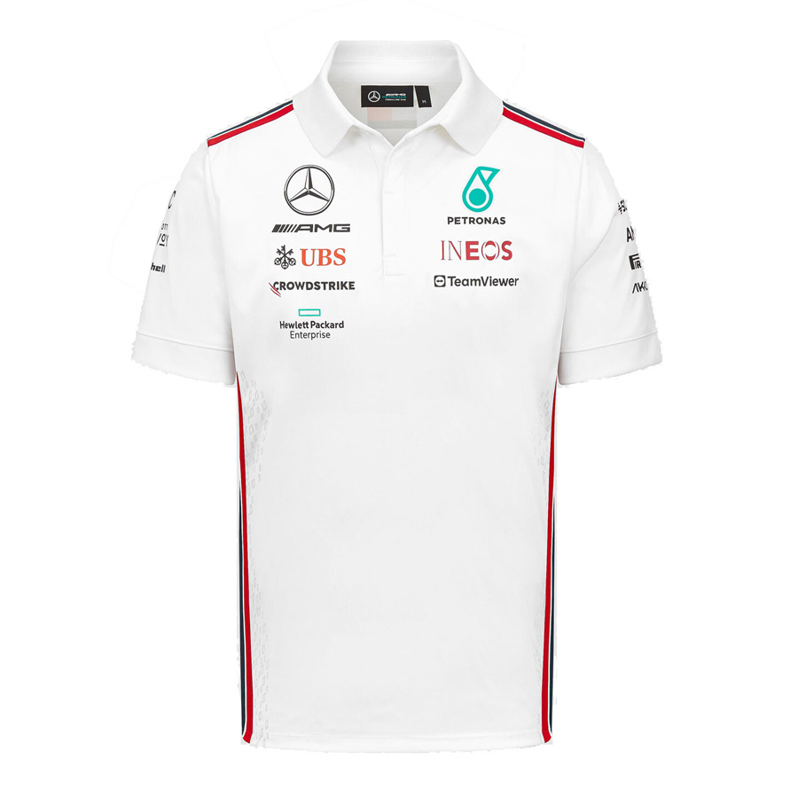 'Adult' Mercedes AMG Petronas Team 2023 Polo Mens 'Wit'