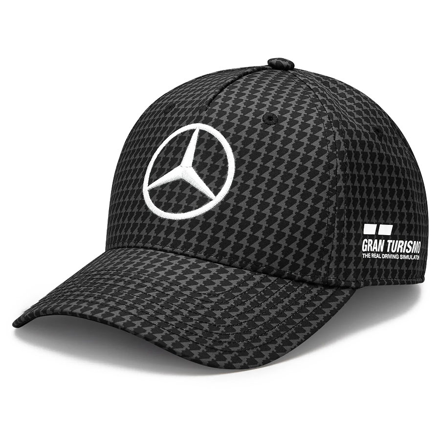 'Adult' 2023 Mercedes AMG Petronas Motorsport Lewis Hamilton Driver Baseball Cap Zwart