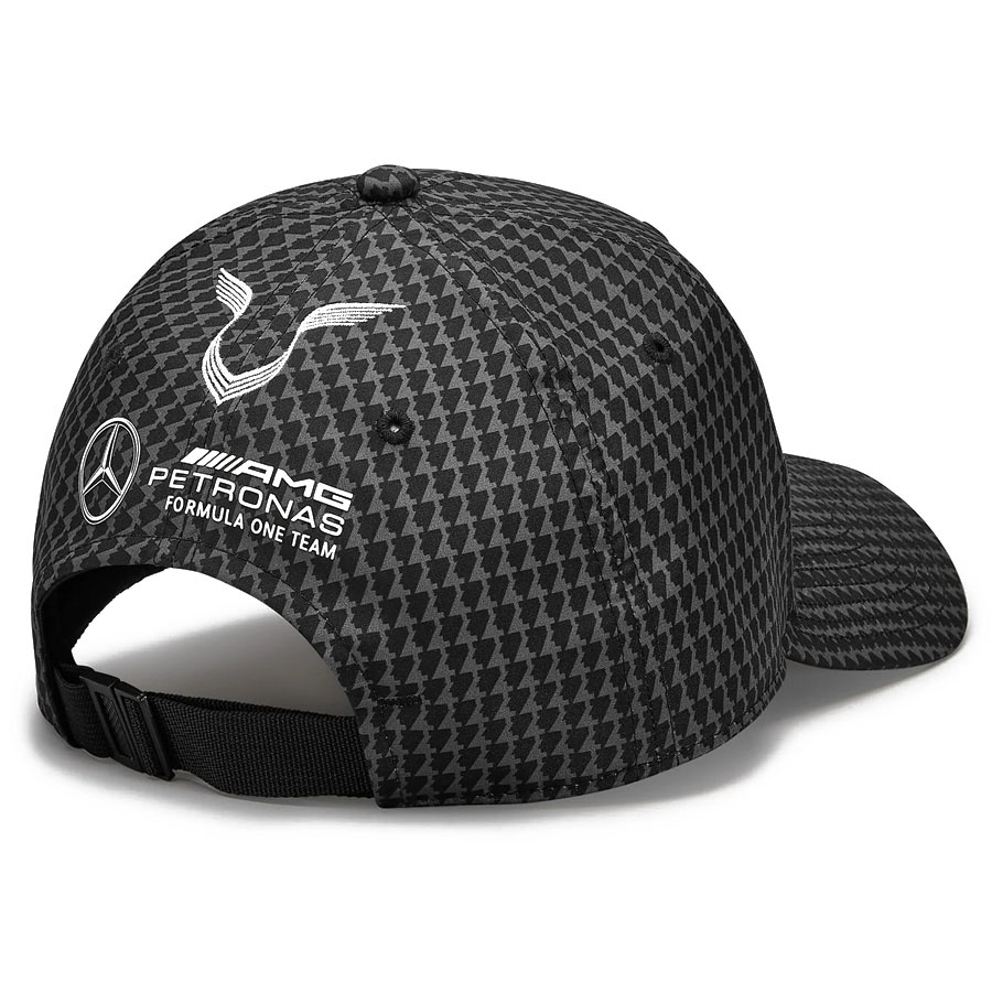 'Adult' 2023 Mercedes AMG Petronas Motorsport Lewis Hamilton Driver Baseball Cap Zwart