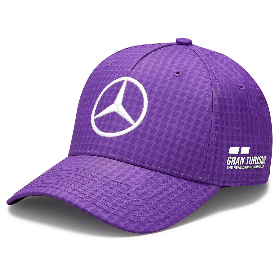 'Adult' 2023 Mercedes AMG Petronas Motorsport Lewis Hamilton Driver Baseball Cap Paars