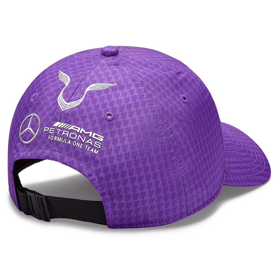 'Adult' 2023 Mercedes AMG Petronas Motorsport Lewis Hamilton Driver Baseball Cap Paars
