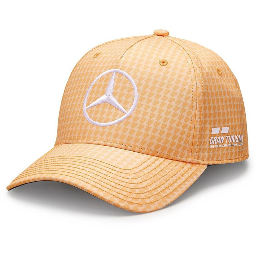 'Adult' 2023 Mercedes AMG Petronas Motorsport Lewis Hamilton Driver Baseball Cap Perzik