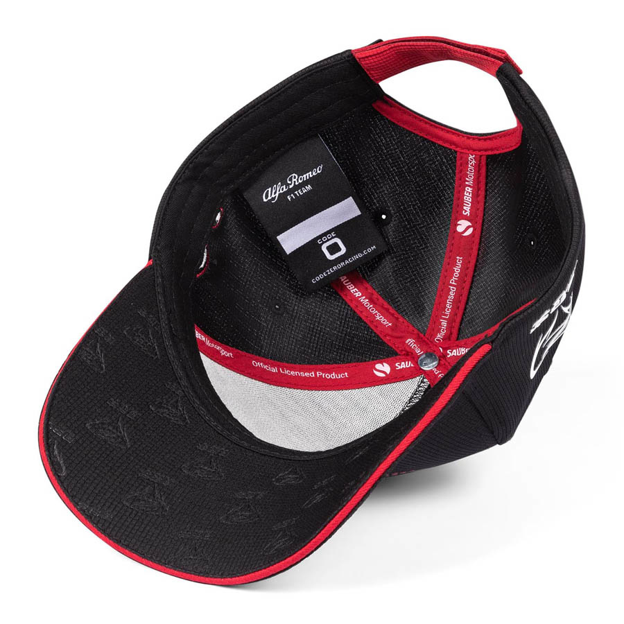 'Adult' 2023 Alfa Romeo F1 StrikeZhou Guanyu Driver Cap Curved Brim