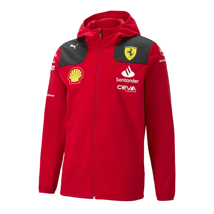 'Adult' 2023 Scuderia Ferrari Team Hooded Softshell