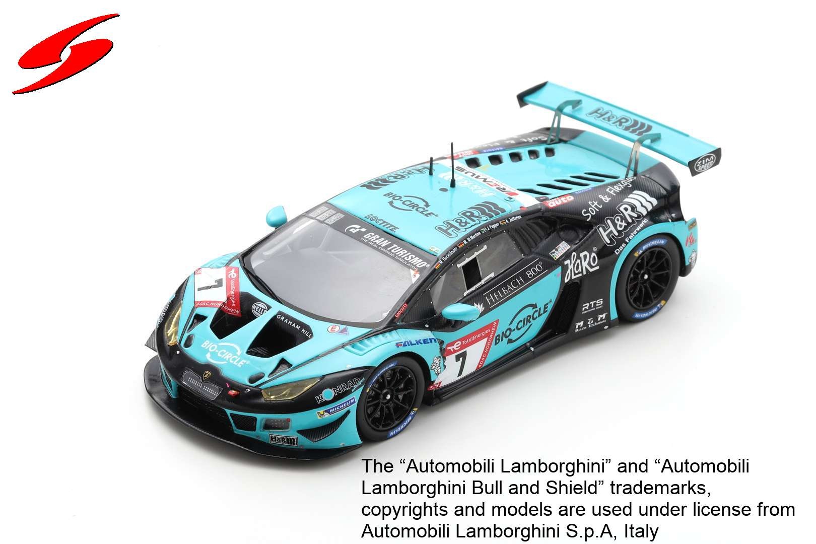 1:43 Lamborghini Huracan GT3 Evo #7 'Konrad Motorsport 10th 24H Nurburgring 2022'