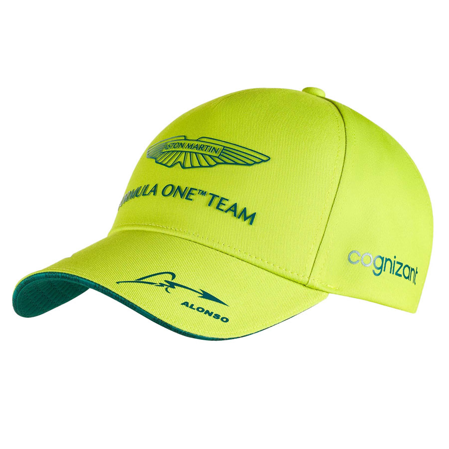 Adult' 2023 Aston Martin Cognizant F1 Fernando Alonso Drivers Cap Lime