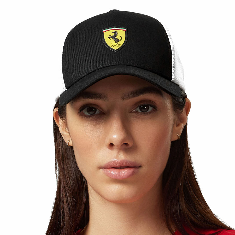 'Adult' Ferrari Team Trucker Cap Swartz