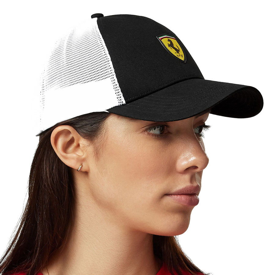 'Adult' Ferrari Team Trucker Cap Black