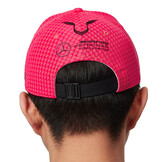 'Adult' 2023 Mercedes AMG Petronas Motorsport Lewis Hamilton Driver Baseball Cap Neon Pink