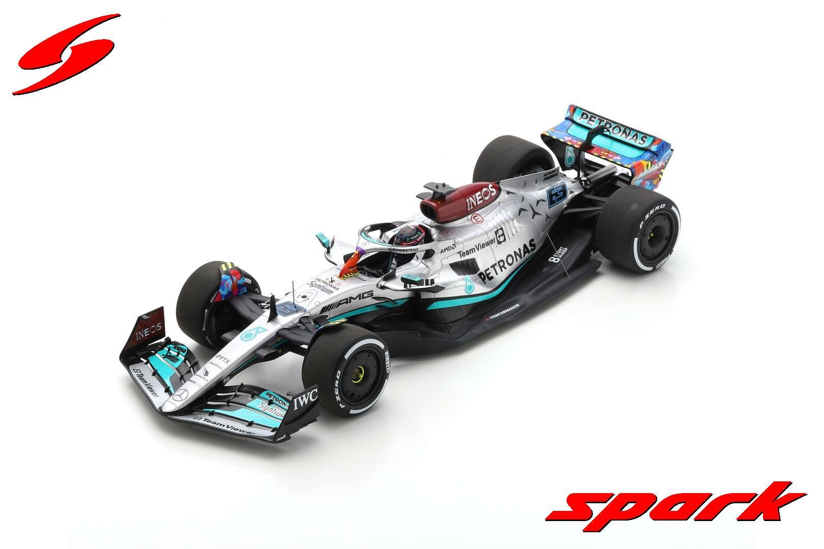 1:18 Mercedes AMG F1 W13 #63 George Russell - Grand Prix Miami 2022 Spark