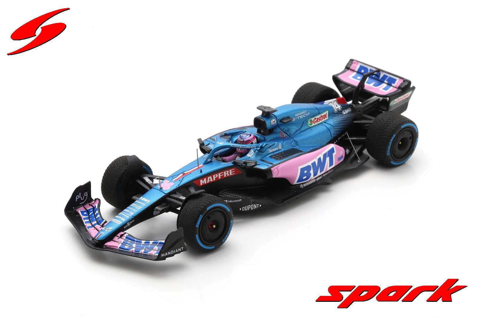 1:18 Alpine A522 BWT Alpine F1 #14 Fernando Alonso - Grand Prix Monaco 2022 Spark
