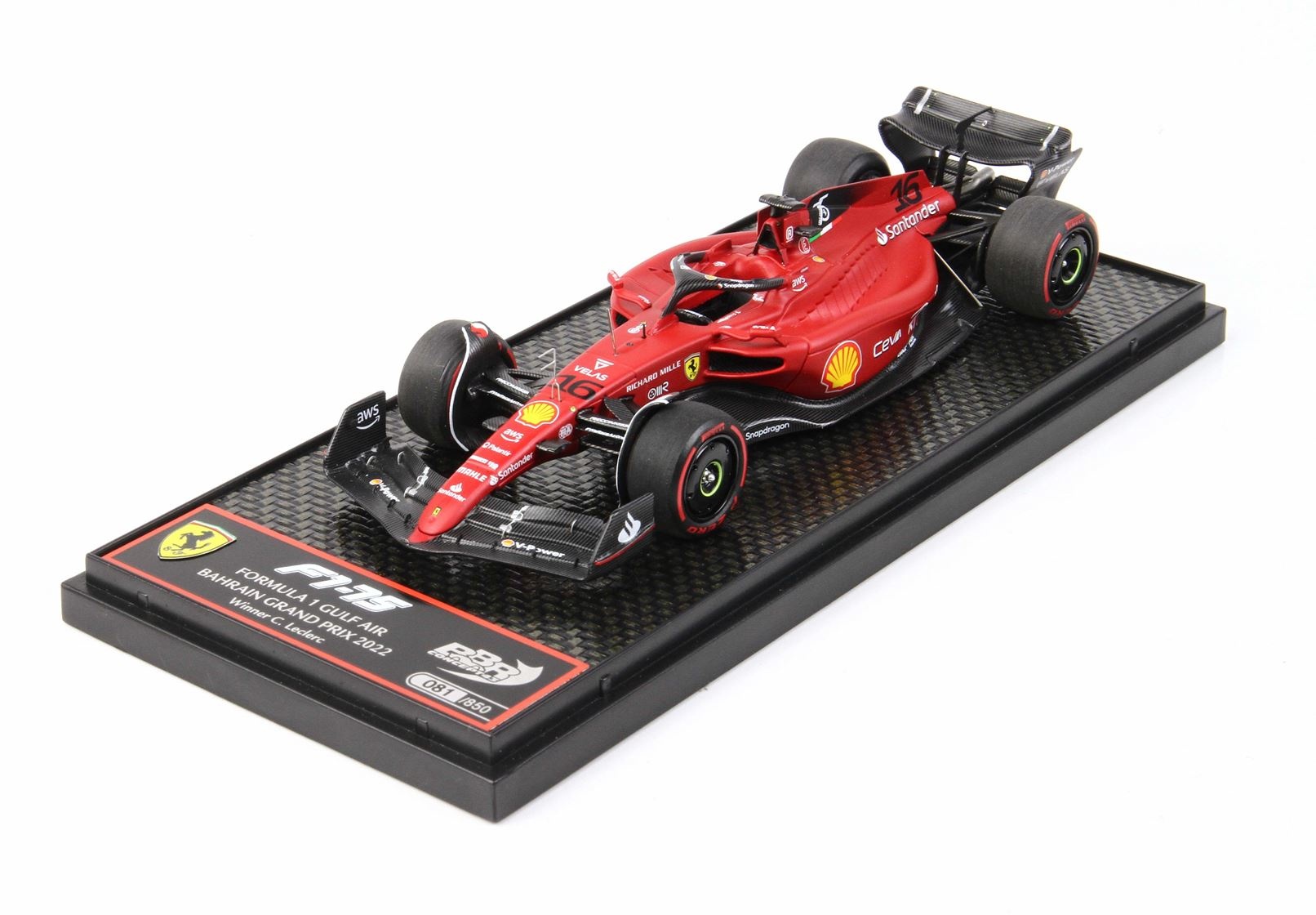 1:43 Ferrari F1-75 C. Leclerc 'Grand Prix Bahrain 2022'