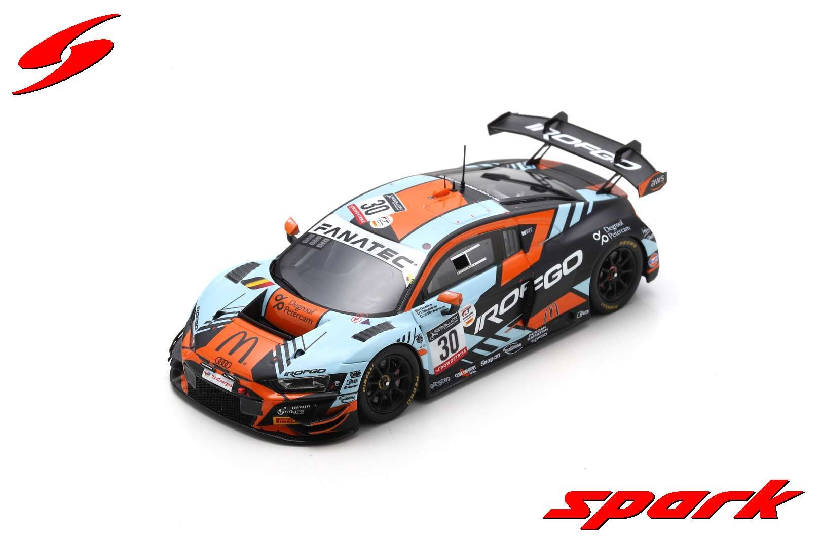1:43 Audi LMS GT3 Evo 2 #30 Team WRT 24H Spa 2022 Spark