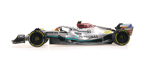 1:18 Mercedes W13 #44 Lewis Hamilton Grand Prix Miami 2022 - Minichamps