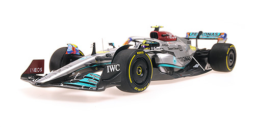 1:18 Mercedes W13 #44 Lewis Hamilton Grand Prix Miami 2022 - Minichamps