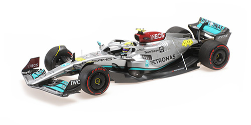 1:18 Mercedes W13 #44 Lewis Hamilton Grand Prix Spain 2022 - Minichamps