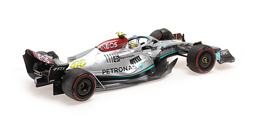 1:18 Mercedes W13 #44 Lewis Hamilton Grand Prix Spain 2022 - Minichamps