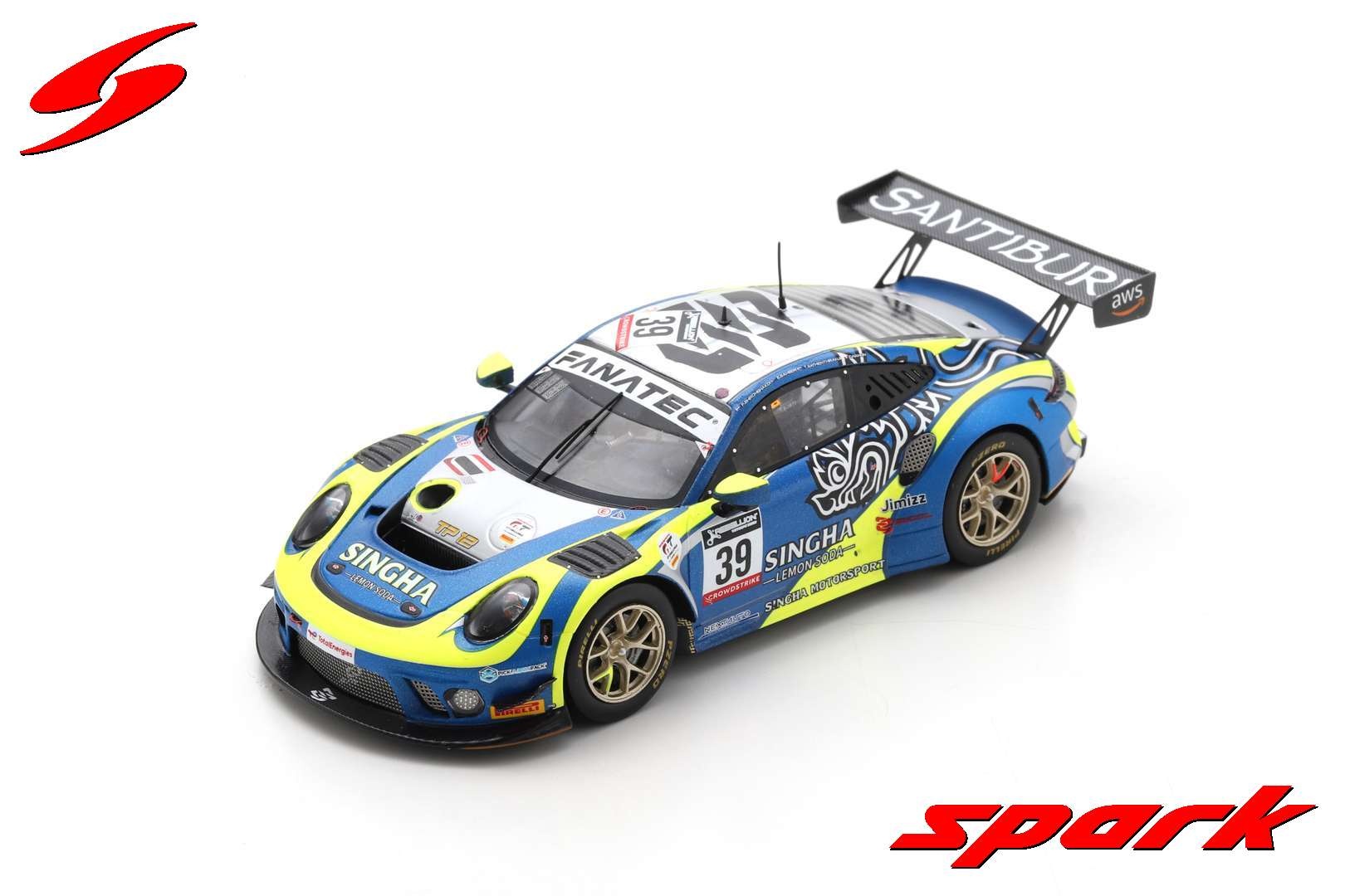 1:43 Porsche 911 GT3 SINGHA Racing Team - 3rd Pro AM Cup - 24H Spa - Limited 300pcs