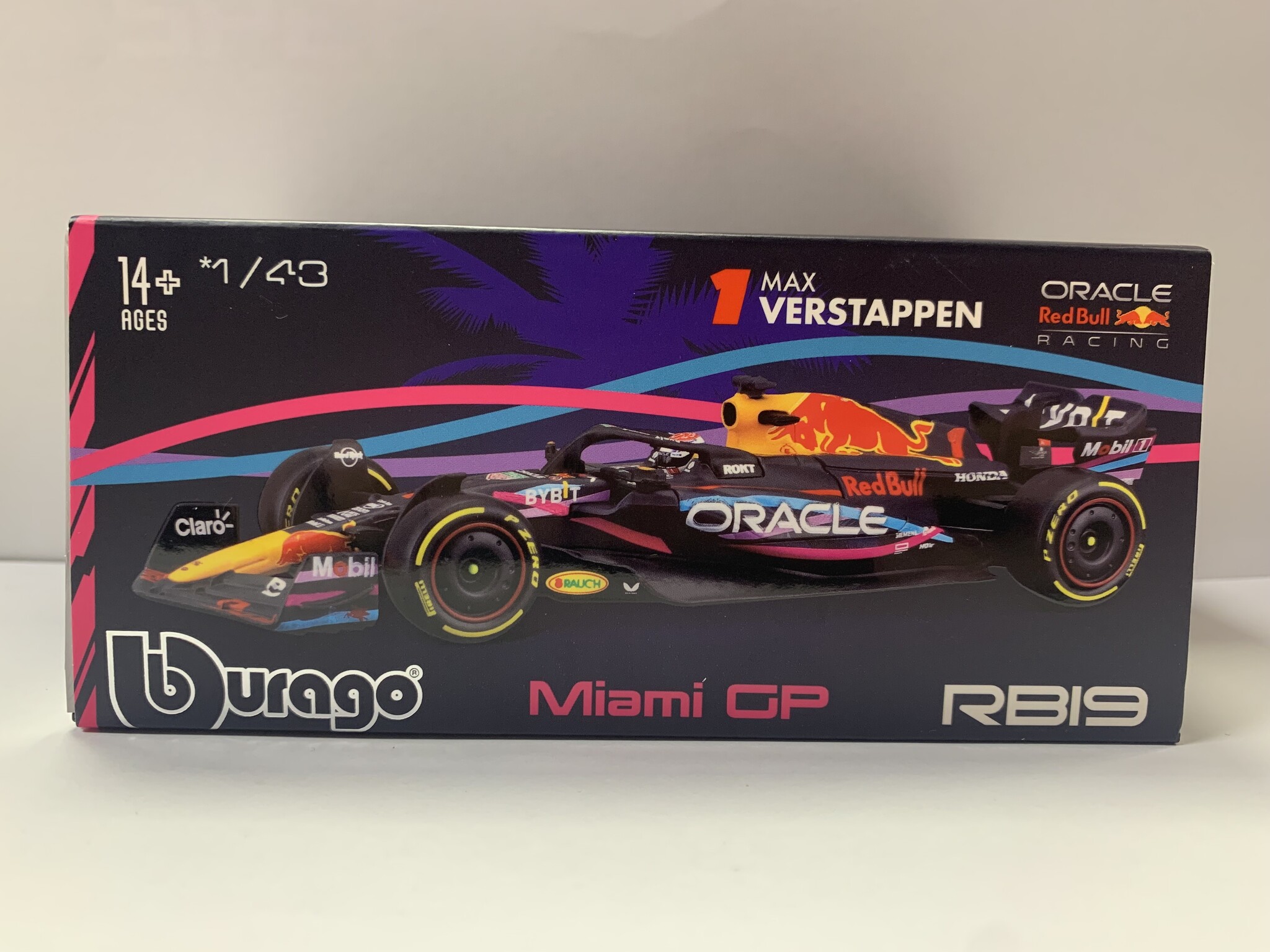 1:43 Red Bull RB19 #1 Max Verstappen GP Miami 2023 - Bburago Deluxe - Limited