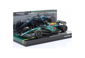 1:43 Aston Martin Cognizant AMR23, F. Alonso '3rd place Bahrein GP 2023 *Incl. pit sign'