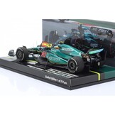 1:43 Aston Martin Cognizant AMR23, F. Alonso '3rd place Bahrein GP 2023 *Incl. pit sign'